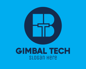 Blue Tech BT logo design