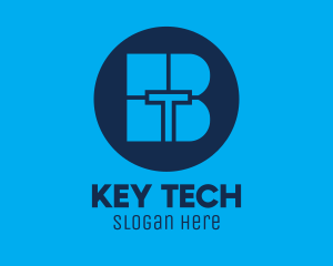 Blue Tech BT logo design