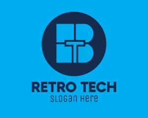 Blue Tech BT logo design