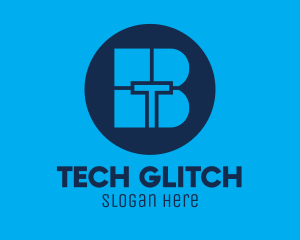 Blue Tech BT logo design