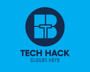 Blue Tech BT logo design