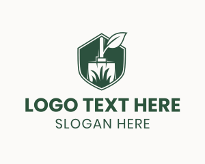 Turf - Grass Shovel Leaf logo design