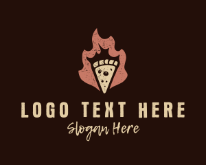 Pie - Flaming Hot Pizza logo design