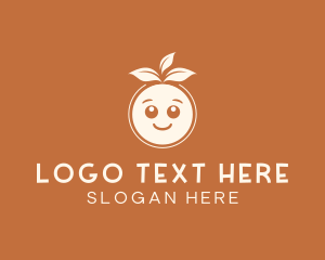 Vegan - Round Leaf Face logo design