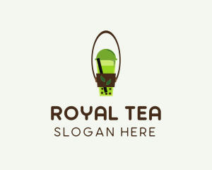 Organic Milk Tea  logo design