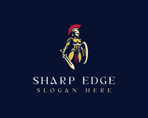 Spartan Female Warrior logo design