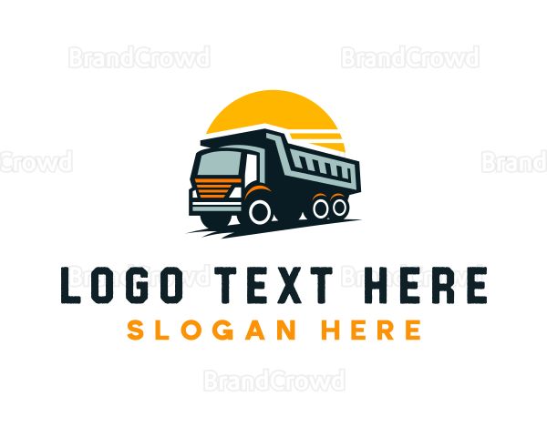 Dump Truck Construction Logo