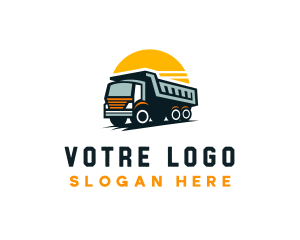 Dump Truck Construction logo design