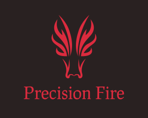 Fire Dragon Creature logo design