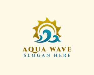 Summer Ocean Wave logo design