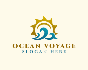 Summer Ocean Wave logo design