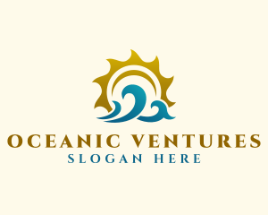 Summer Ocean Wave logo design