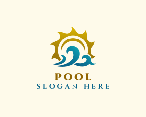 Summer Ocean Wave logo design