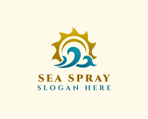 Summer Ocean Wave logo design