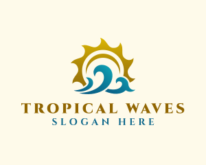 Summer Ocean Wave logo design