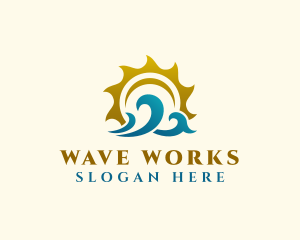 Summer Ocean Wave logo design