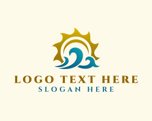 Travel - Summer Ocean Wave logo design