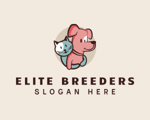 Breeding - Cat & Dog Pet Grooming logo design