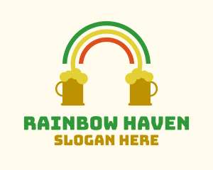 Rainbow Beer Pub  logo design