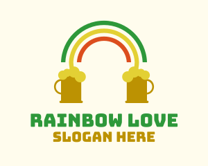 Rainbow Beer Pub  logo design