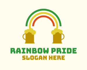 Rainbow Beer Pub  logo design