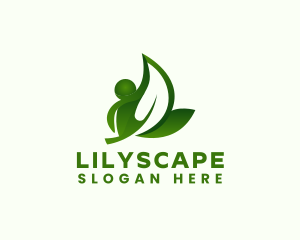 People - Leaf Person Landscaping logo design