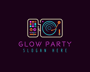 Rave - Neon Club Music logo design