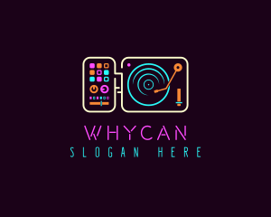 Music - Neon Club Music logo design