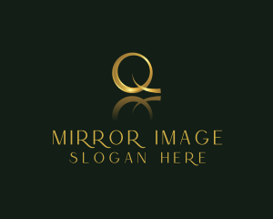 Reflection - Metallic Reflection Stylish Letter Q logo design