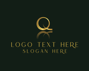 Metallic Reflection Stylish Letter Q Logo