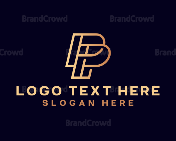 Modern Geometric Letter P Logo