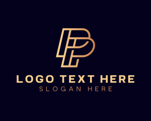 Advertising - Modern Geometric Letter P logo design