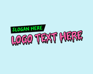 Smudge - Graffiti Paint Wordmark logo design