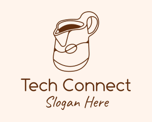 Brown Coffee Pitcher  Logo