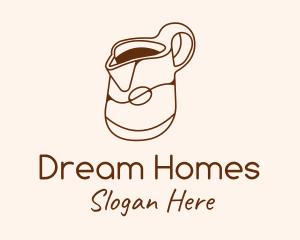 Simple - Brown Coffee Pitcher logo design
