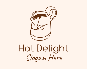 Brown Coffee Pitcher  logo design