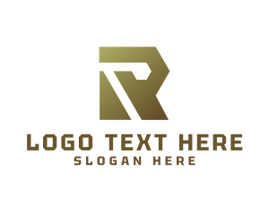 Mechanical - Gradient Polygon R logo design