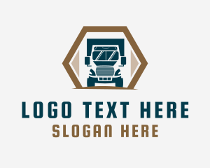 Trailer Truck - Truck Delivery Logistics logo design