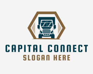 Truck Delivery Logistics Logo