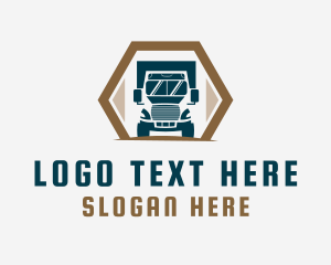 Distribution - Truck Delivery Logistics logo design