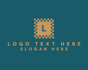 General - Gold Square Letter logo design