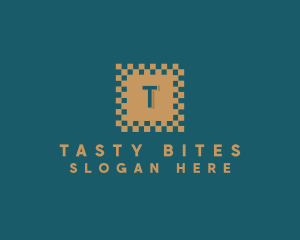 Textile - Gold Square Letter logo design