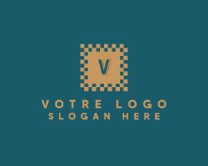 Golden - Gold Square Letter logo design