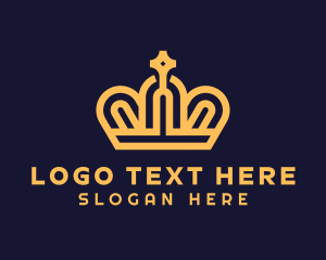 Gold - Deluxe Crown Cross logo design