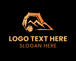 Mountain - Mountain Excavator Machine logo design