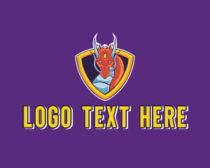 Mascot - Gaming Dragon Shield logo design
