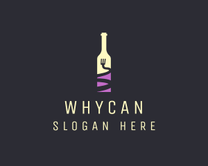 Food Wine Bar Bottle  Logo