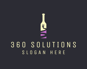 Food Wine Bar Bottle  logo design