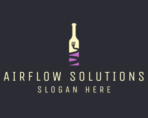 Food Wine Bar Bottle  logo design