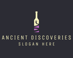 Food Wine Bar Bottle  logo design